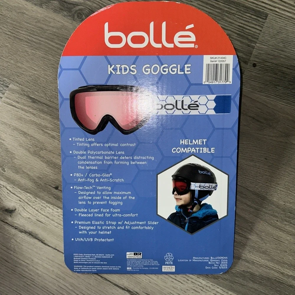 Bolle Kids Ski Snowboard Sledding Goggles Tinted Lens New